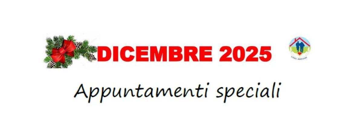 EVENTI SPECIALI DICEMBRE 2025