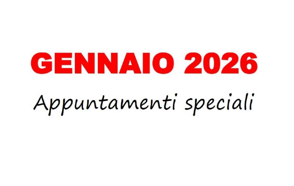 EVENTI SPECIALI GENNAIO 2026